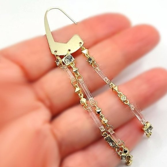 Kendra Scott Gold Corza Statement Earrings - Picture 7 of 8